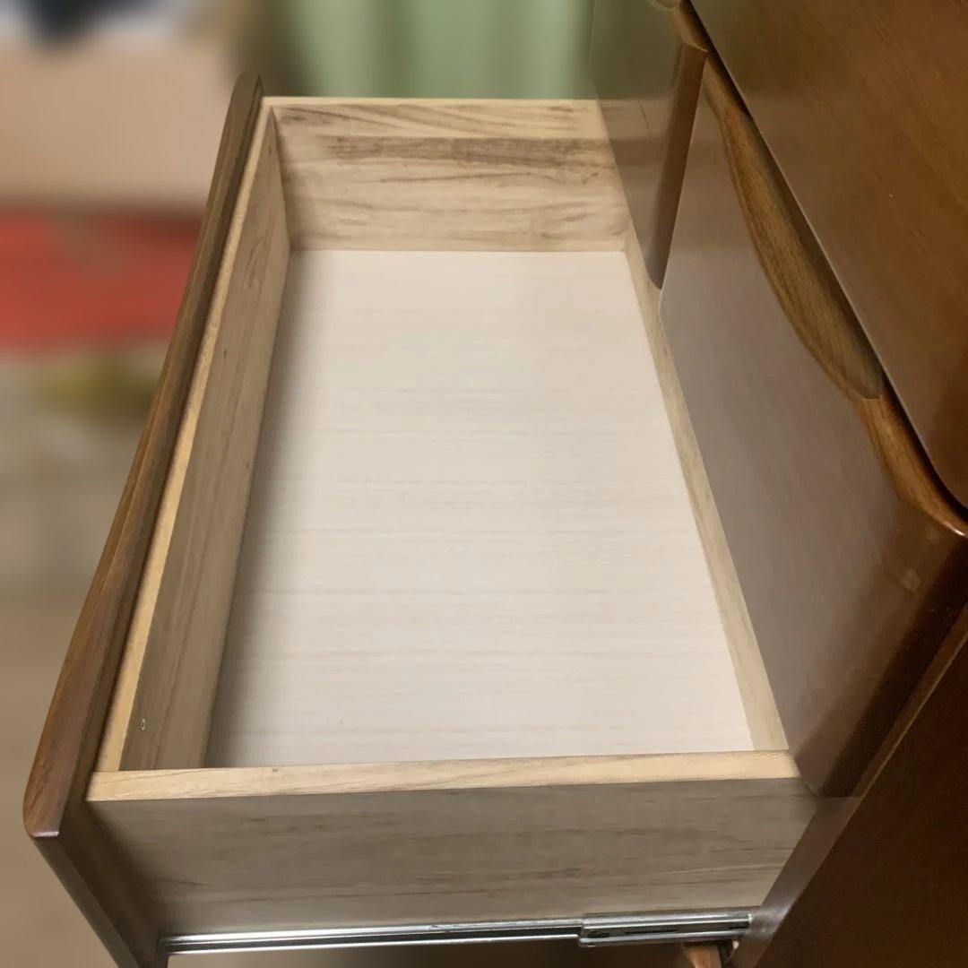 【関家具 / 大川家具】ハイチェスト トリノDX 6段 ブラウン 80-6HC