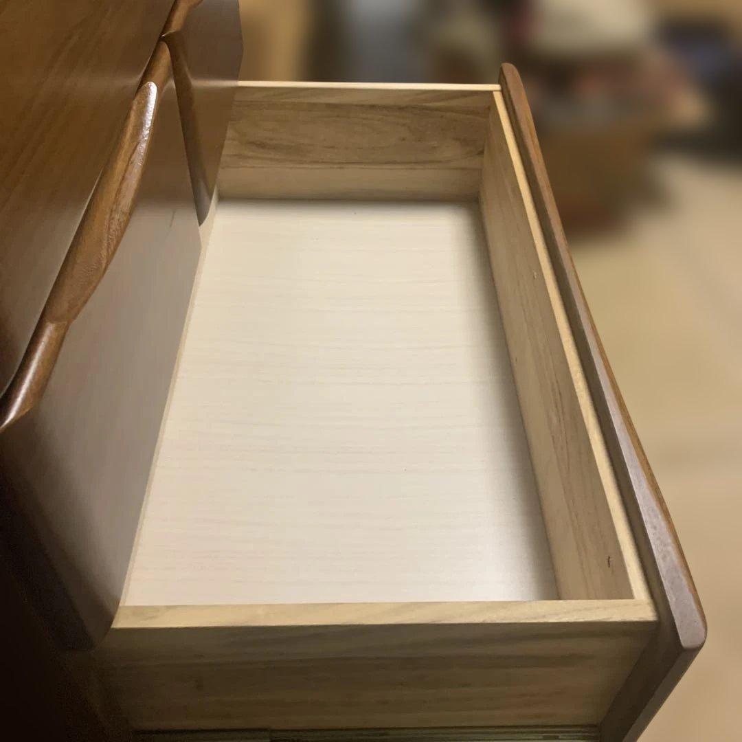 【関家具 / 大川家具】ハイチェスト トリノDX 6段 ブラウン 80-6HC