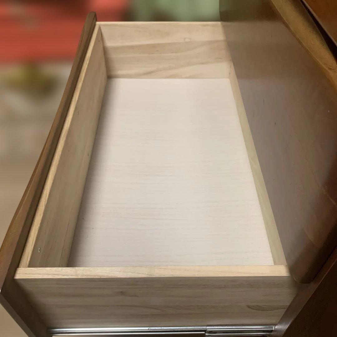 【関家具 / 大川家具】ハイチェスト トリノDX 6段 ブラウン 80-6HC