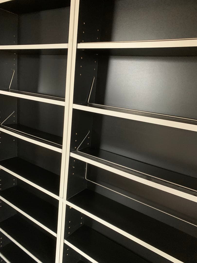 木製　本棚 CD DVD ブルーレイ　ラック　ホワイト/ブラック 10段