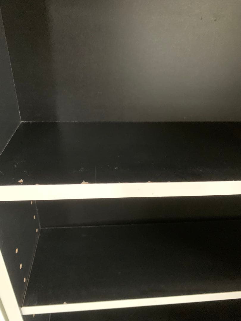 木製　本棚 CD DVD ブルーレイ　ラック　ホワイト/ブラック 10段