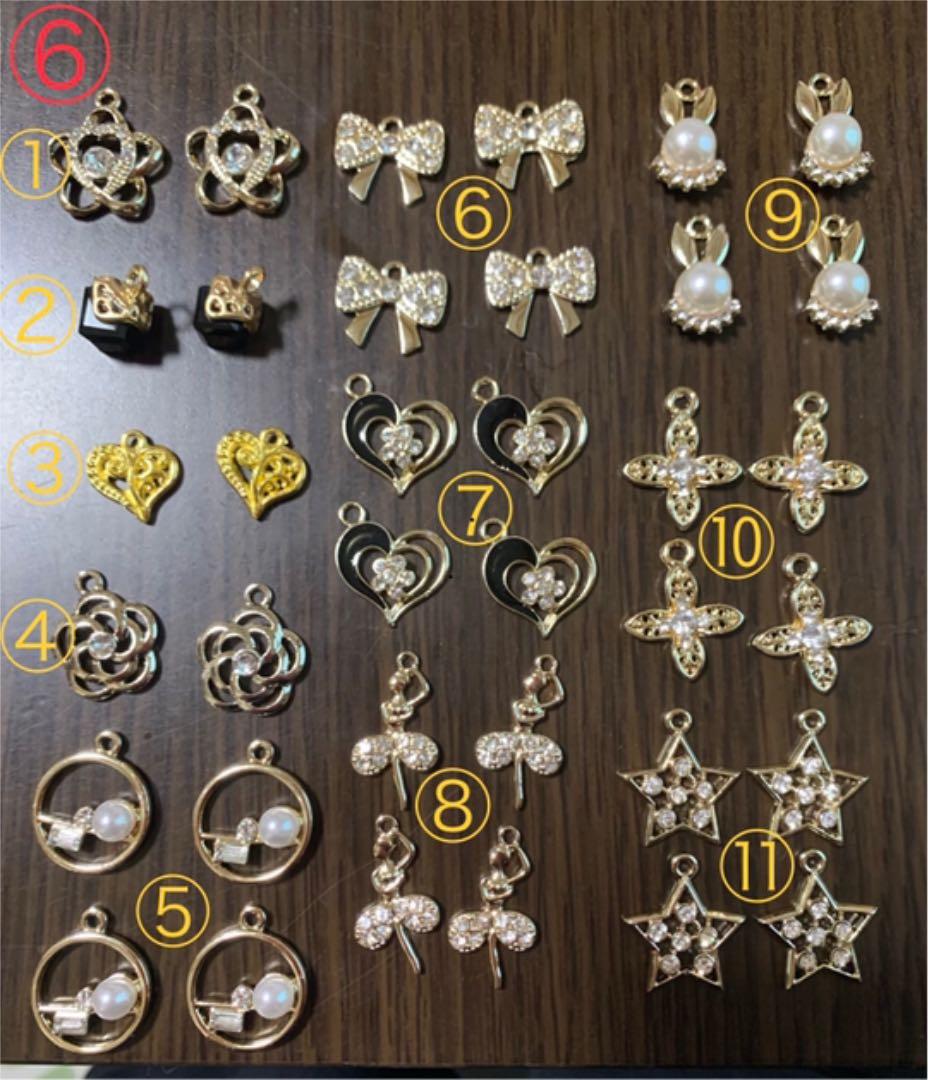 イニシャルチャーム リボンチャーム リングチャーム