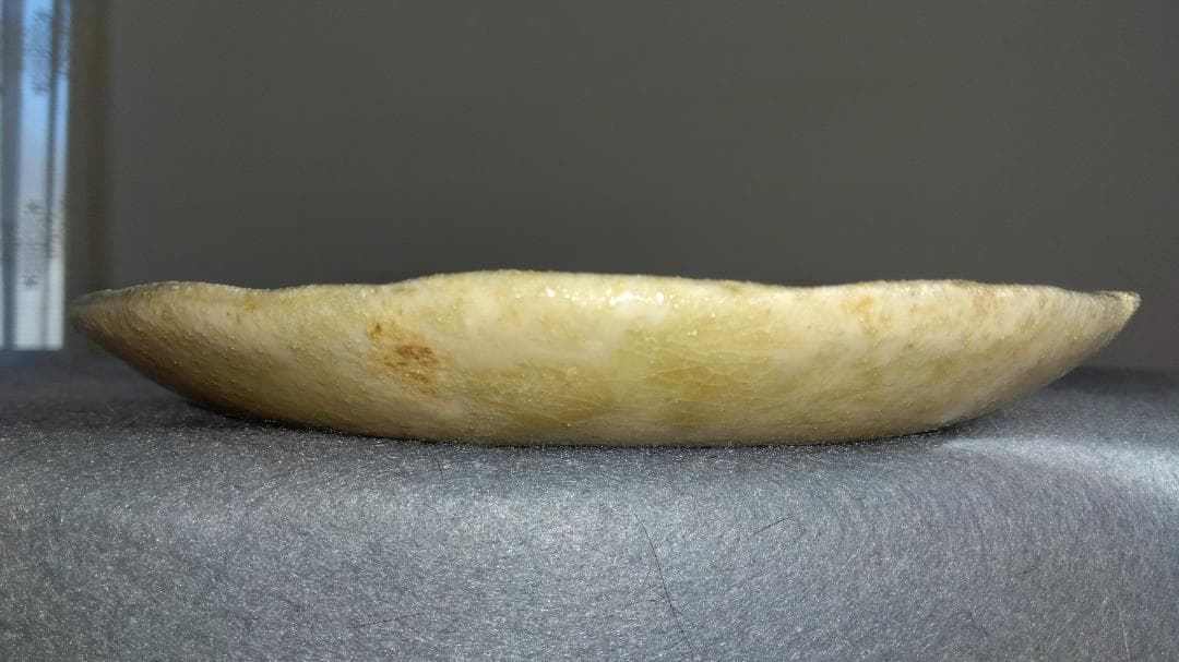 大嶋久興　美濃焼の名工【子の日窯】黄瀬戸「油揚げ手」希少美品逸品　中皿5客セット