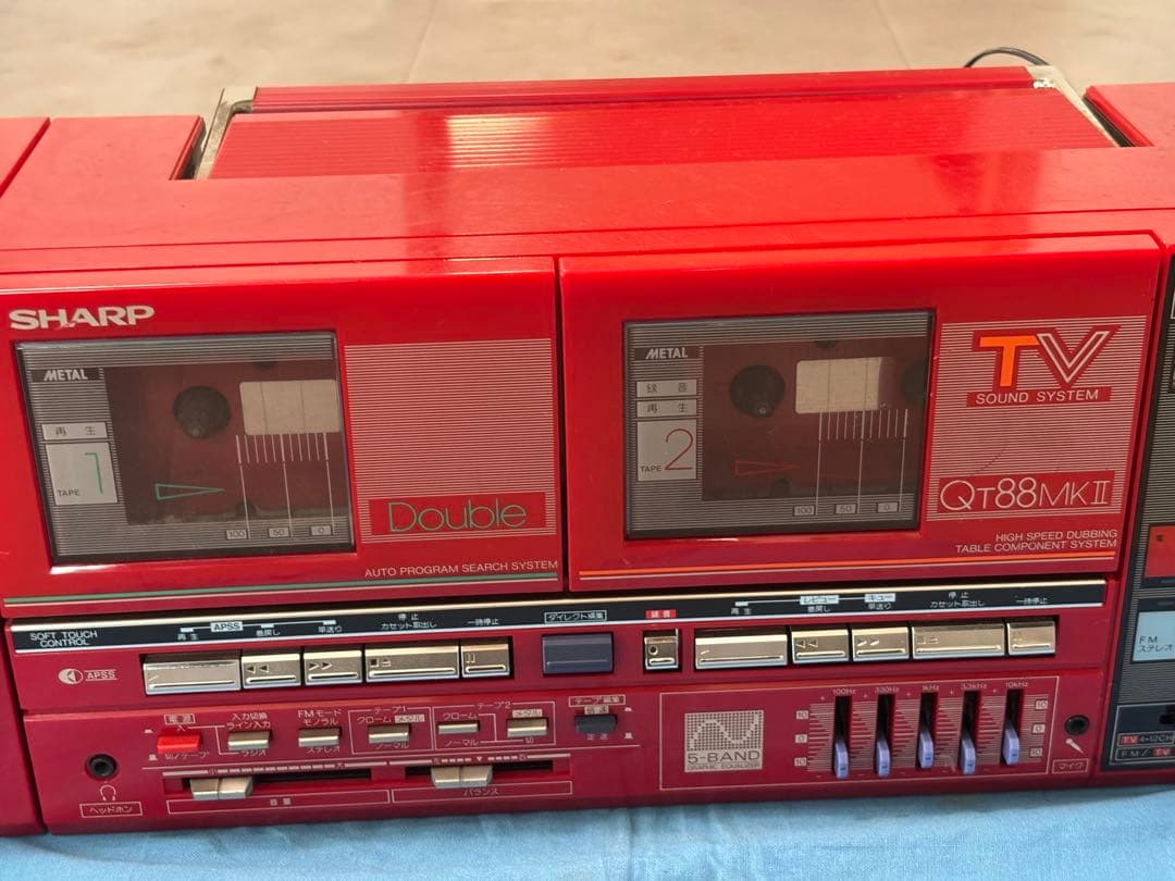 SHARP QT-88 Mk II ラジカセ　昭和レトロ