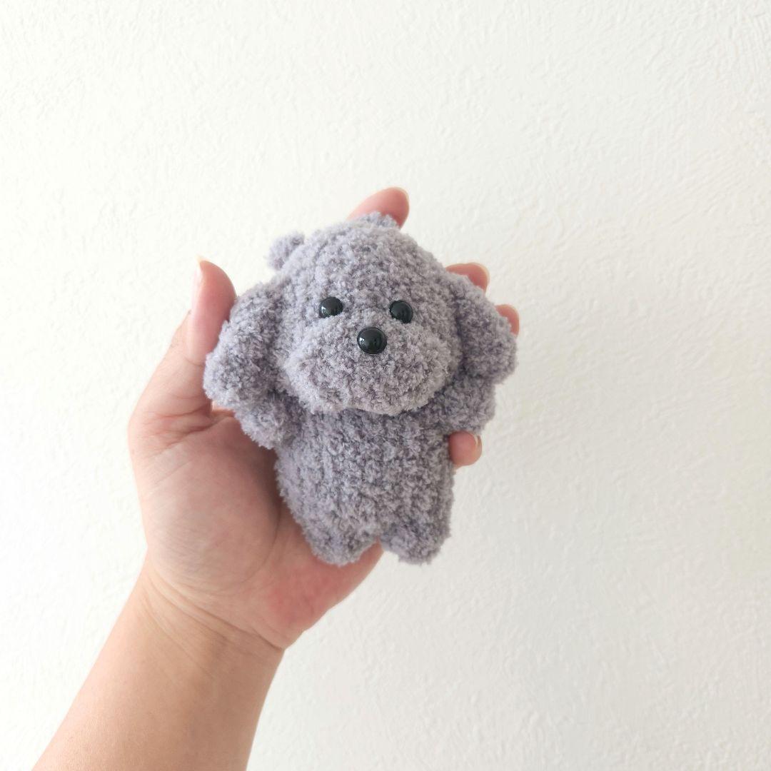 ぴ*ち様 トイプードル(グレー)あみぐるみマルチケース