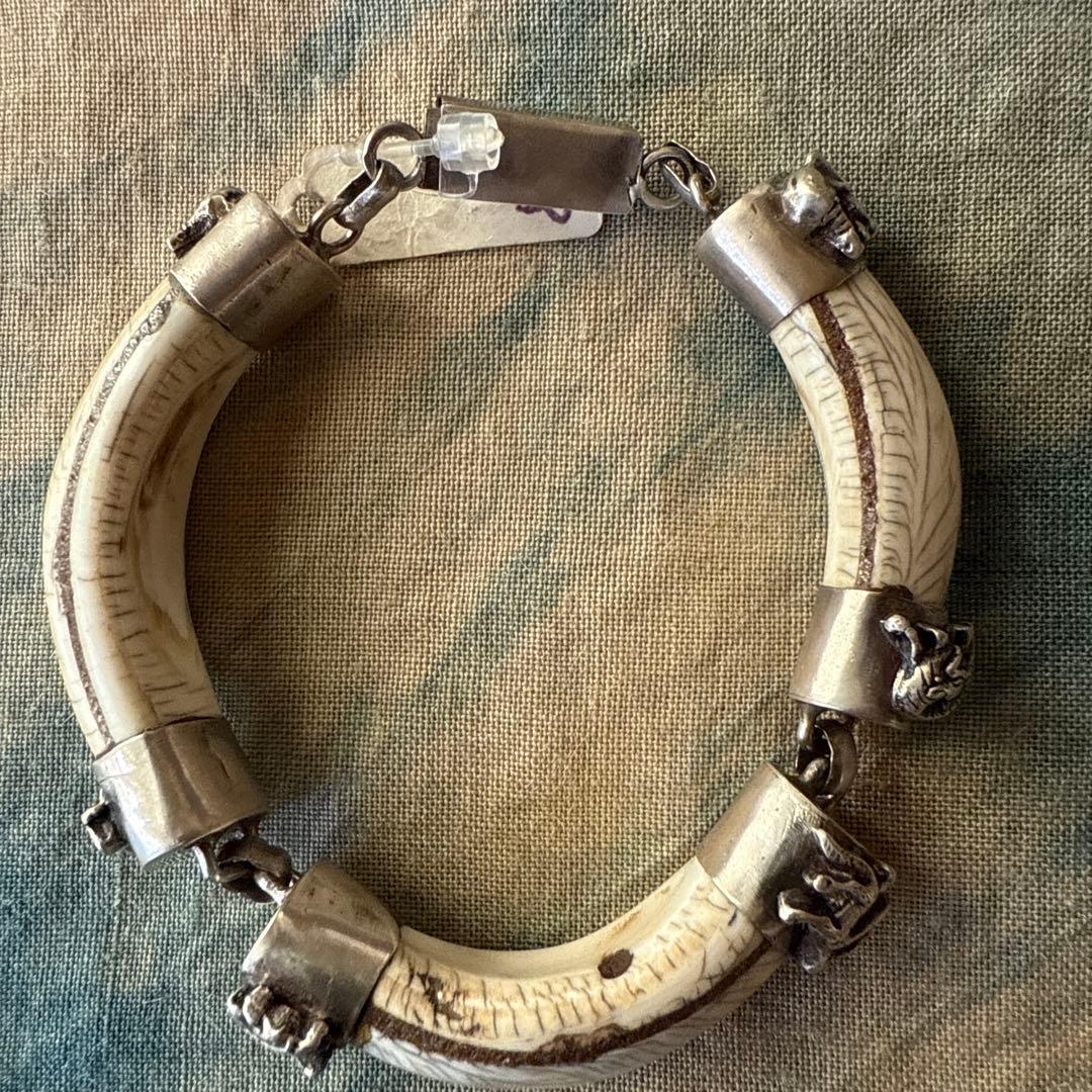 ビンテージ ◯エレファントシェルのブレスレッド