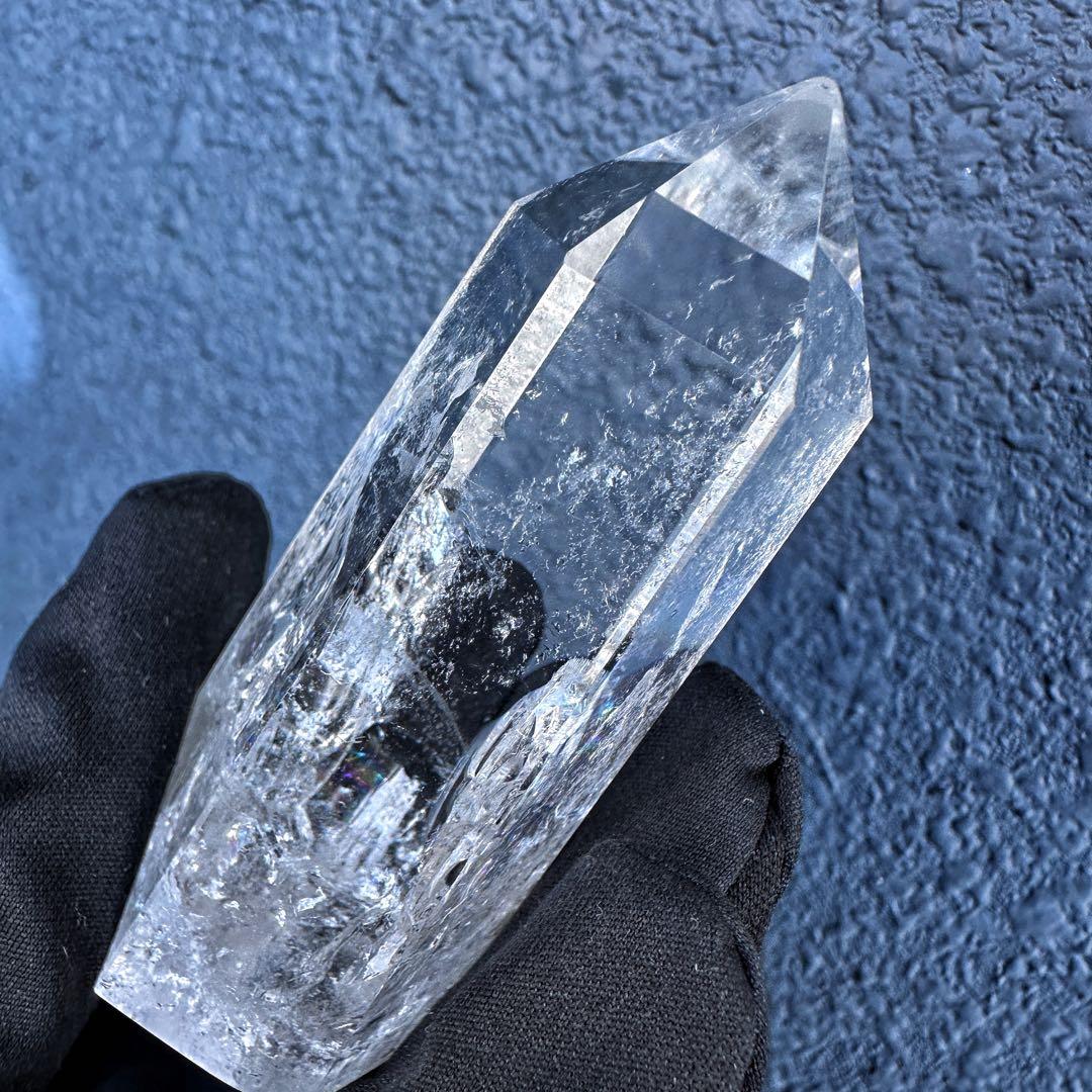 アゼツライト☆レインボー☆ヒマラヤ水晶六角柱パワーストーン天然石 原石A1315