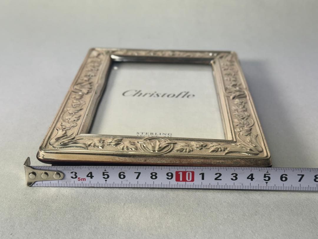 美品 CHRISTOFLE 写真立て　フォトフレーム　メッキ　ゴールド