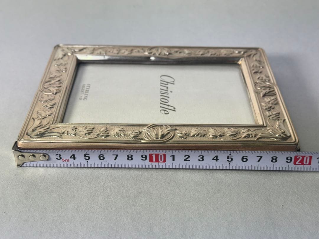 美品 CHRISTOFLE 写真立て　フォトフレーム　メッキ　ゴールド