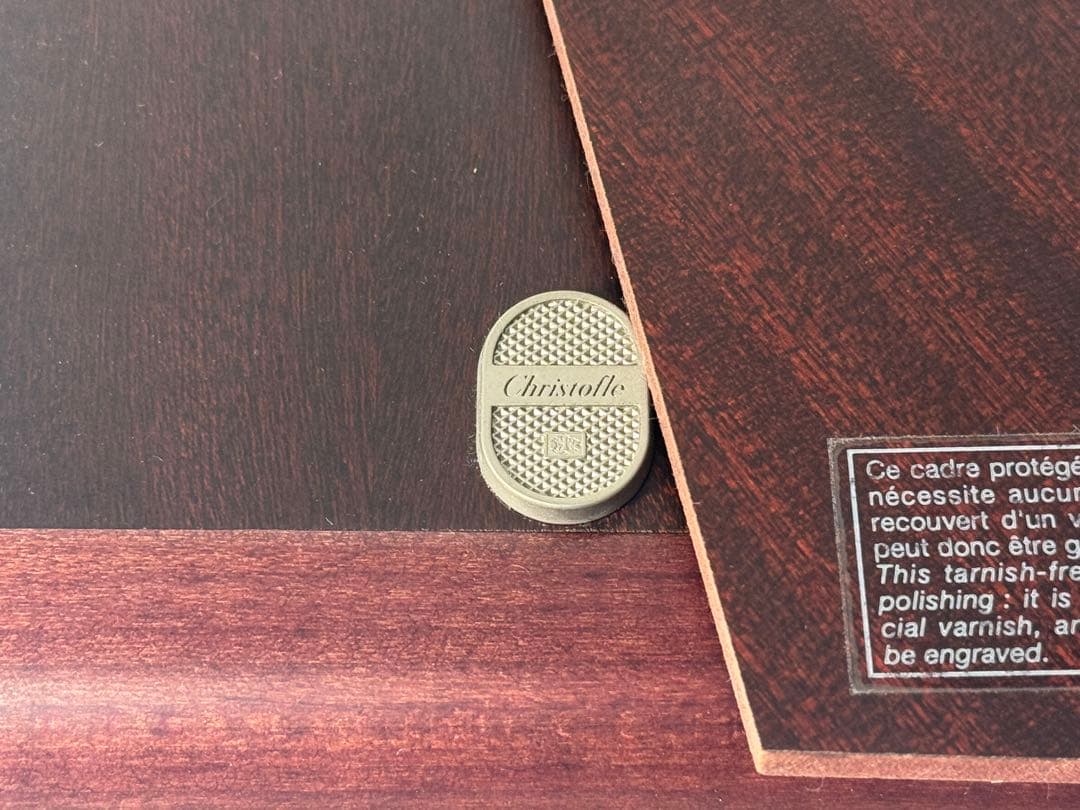 美品 CHRISTOFLE 写真立て　フォトフレーム　メッキ　ゴールド