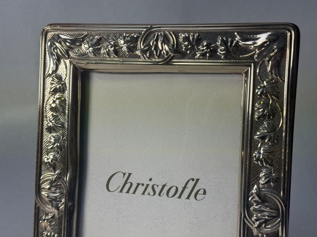 美品 CHRISTOFLE 写真立て　フォトフレーム　メッキ　ゴールド