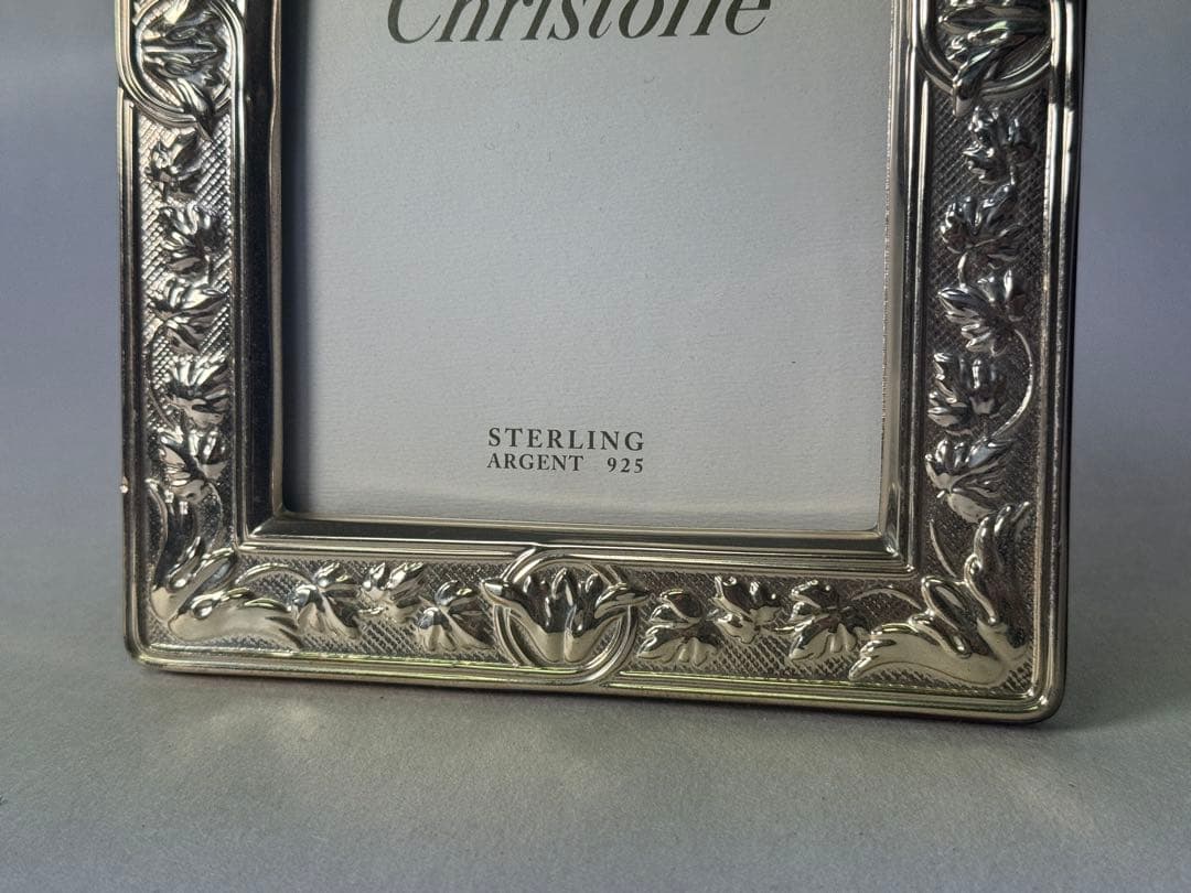 美品 CHRISTOFLE 写真立て　フォトフレーム　メッキ　ゴールド