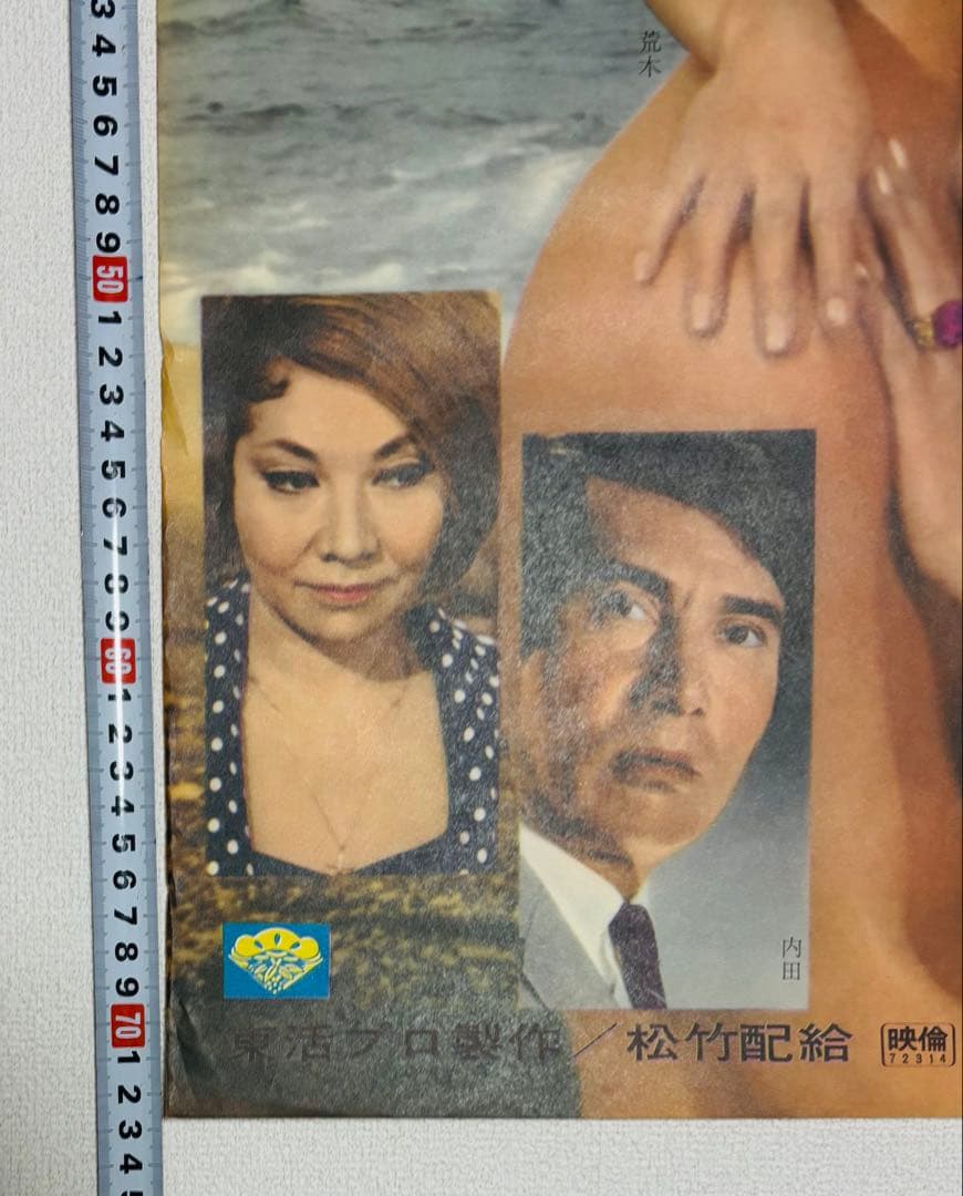 1972年 当時物 鏡の中の野心 荒木一郎 堤杏子 戸川昌子 B2サイズ