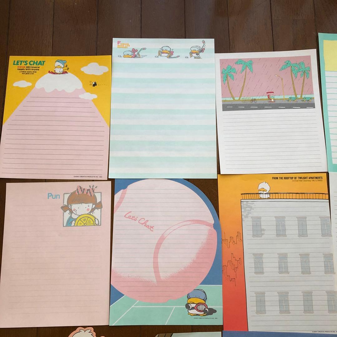 激レア　ソニークリエイティブプロダクツ　80年代　レトロファンシー便箋　メモ帳