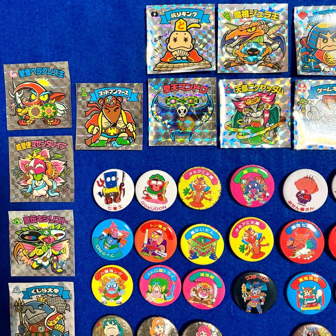 ビックリマン　悪魔vs天使シール　キラ25枚　缶バッジ　34個