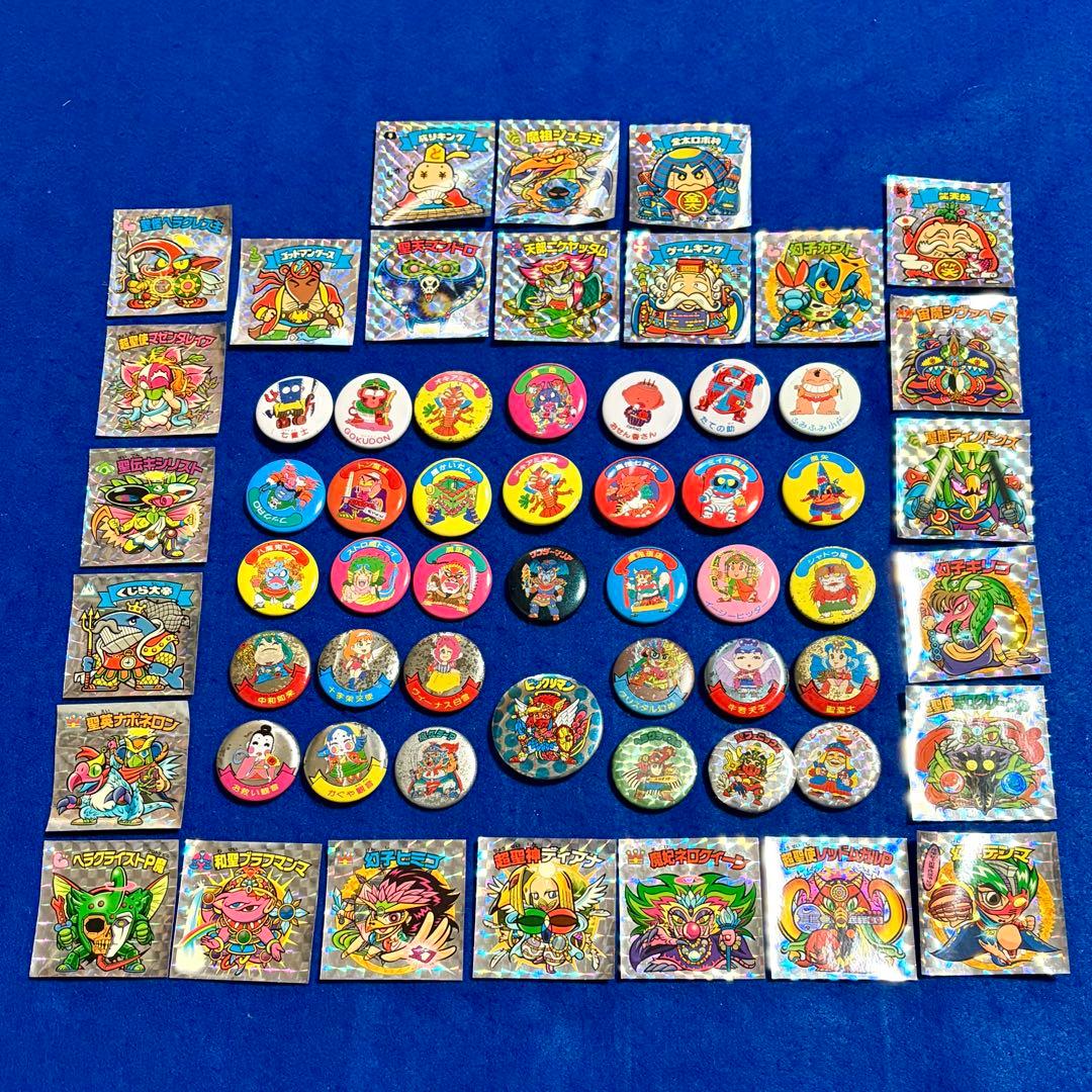 ビックリマン　悪魔vs天使シール　キラ25枚　缶バッジ　34個