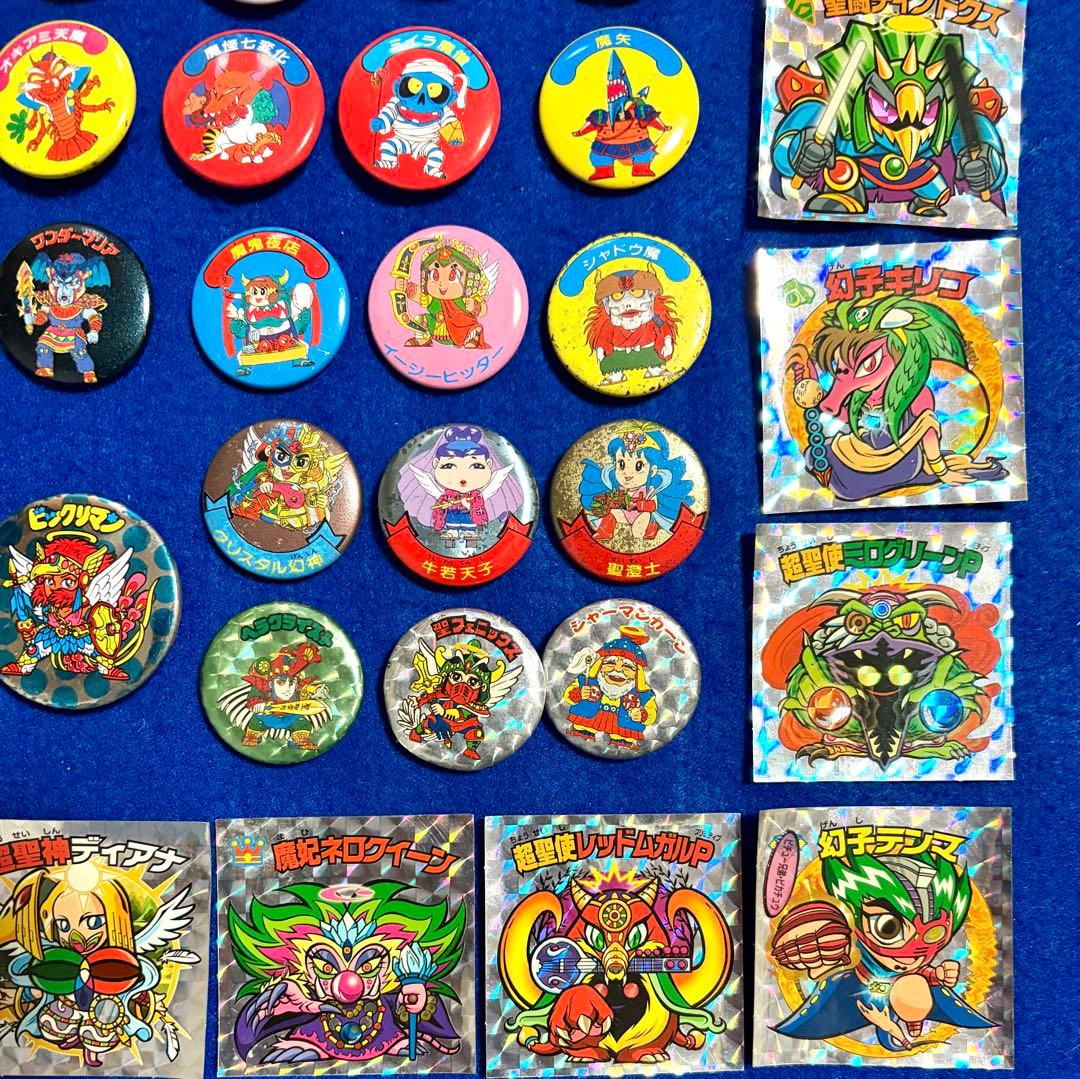 ビックリマン　悪魔vs天使シール　キラ25枚　缶バッジ　34個