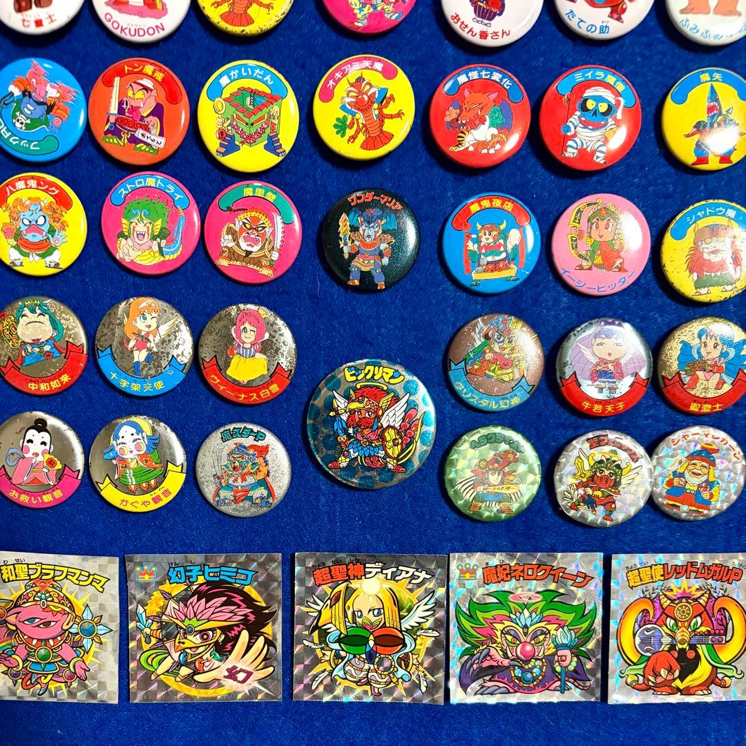 ビックリマン　悪魔vs天使シール　キラ25枚　缶バッジ　34個