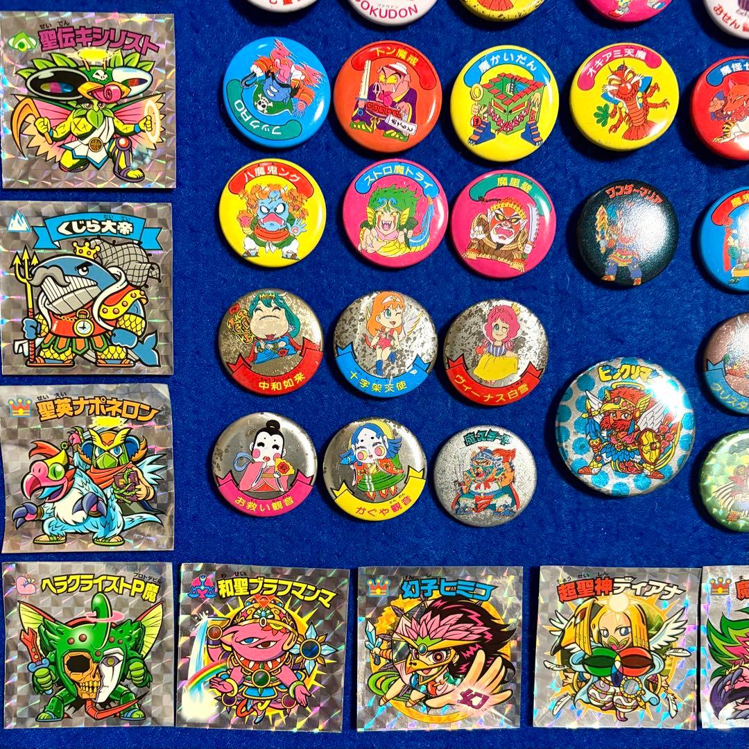 ビックリマン　悪魔vs天使シール　キラ25枚　缶バッジ　34個