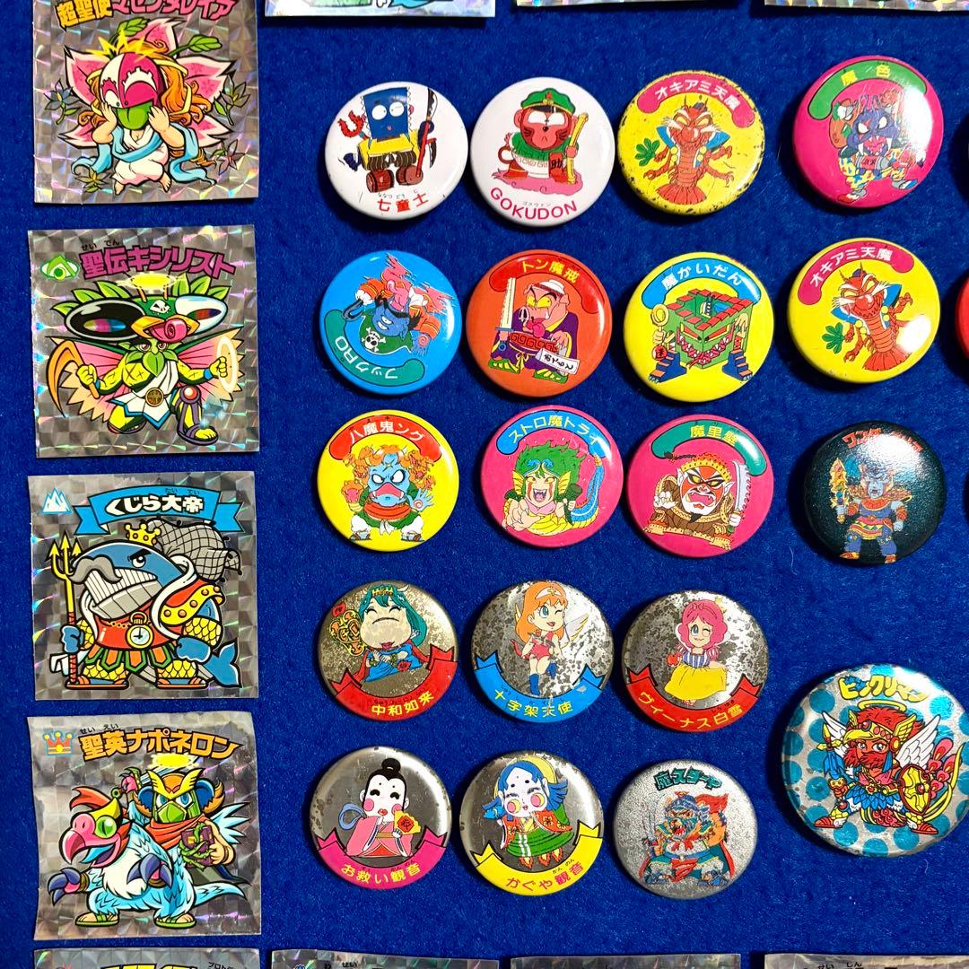 ビックリマン　悪魔vs天使シール　キラ25枚　缶バッジ　34個