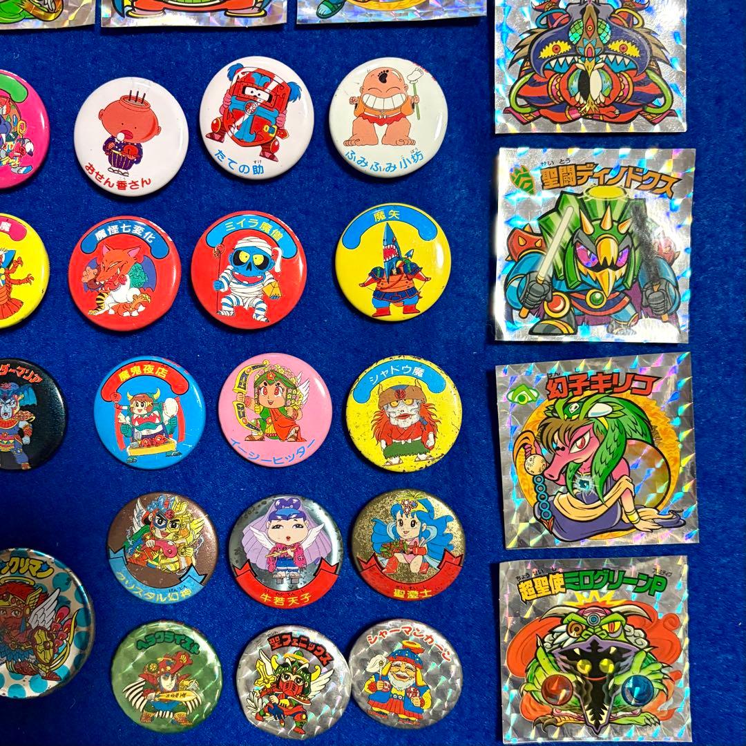 ビックリマン　悪魔vs天使シール　キラ25枚　缶バッジ　34個