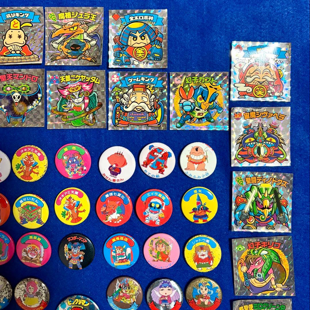 ビックリマン　悪魔vs天使シール　キラ25枚　缶バッジ　34個