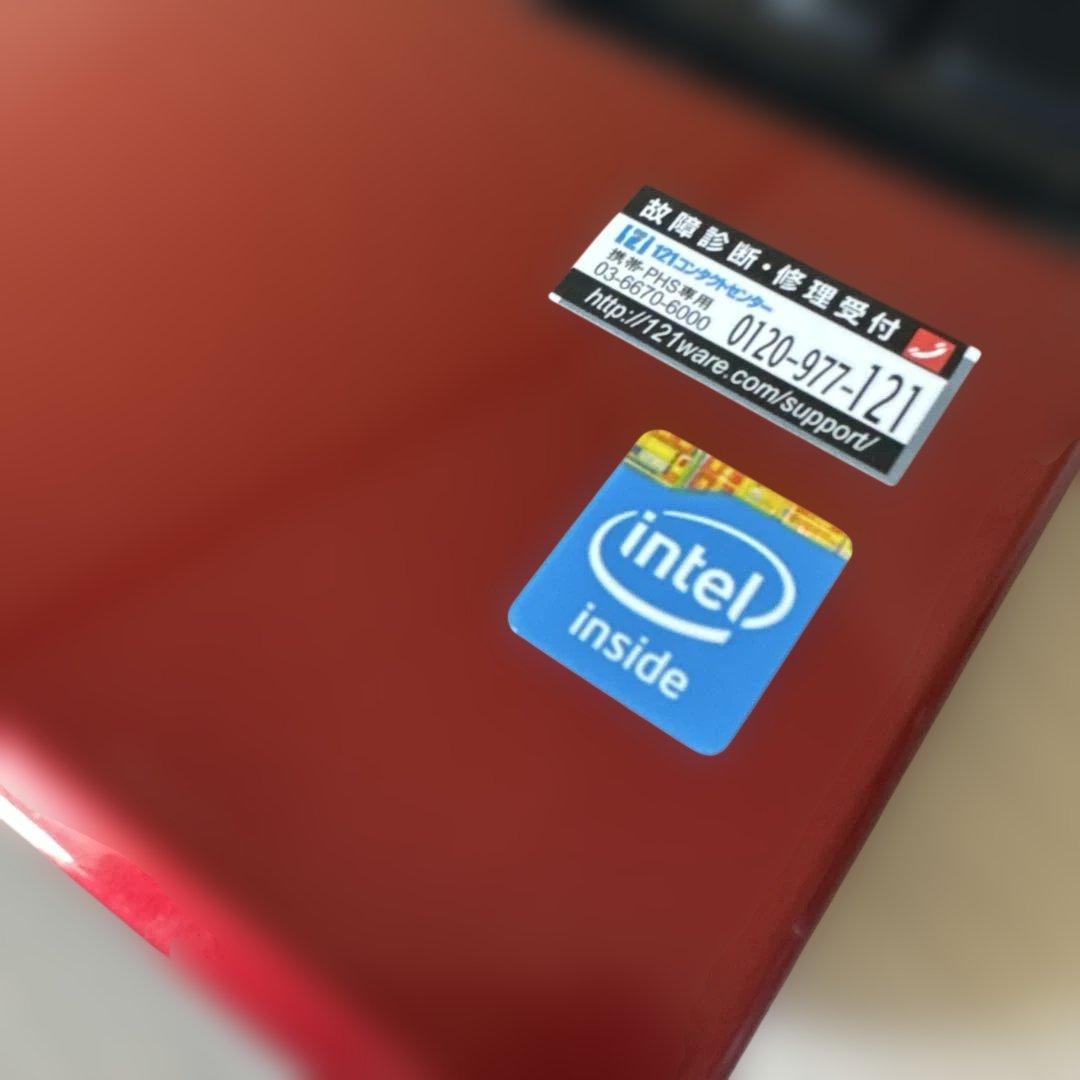 即発送 新品　未使用に近いNEC LaVie レッド ノートPC 本体