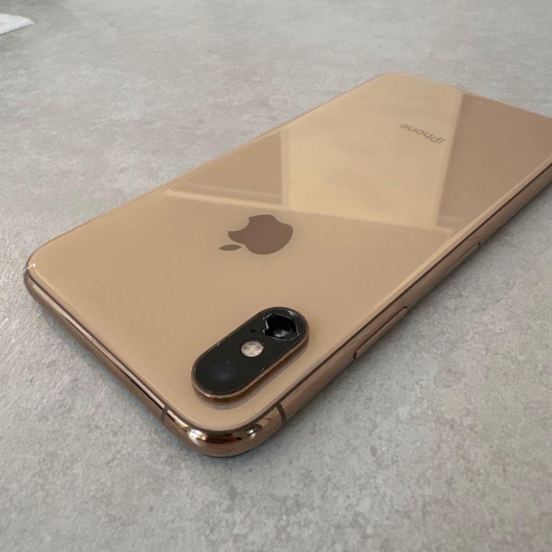iPhone Xs 本体 256GB ゴールド(画面浮き/カメラ破損あり)