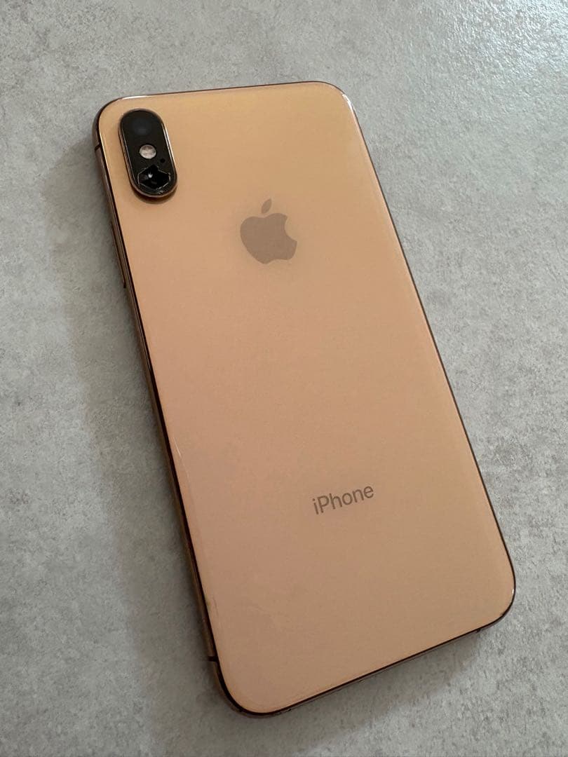 iPhone Xs 本体 256GB ゴールド(画面浮き/カメラ破損あり)