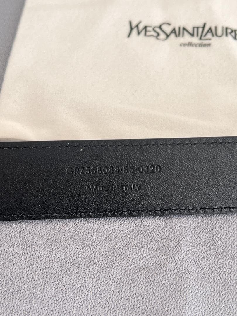 サンローラン ブラック レザー ベルト