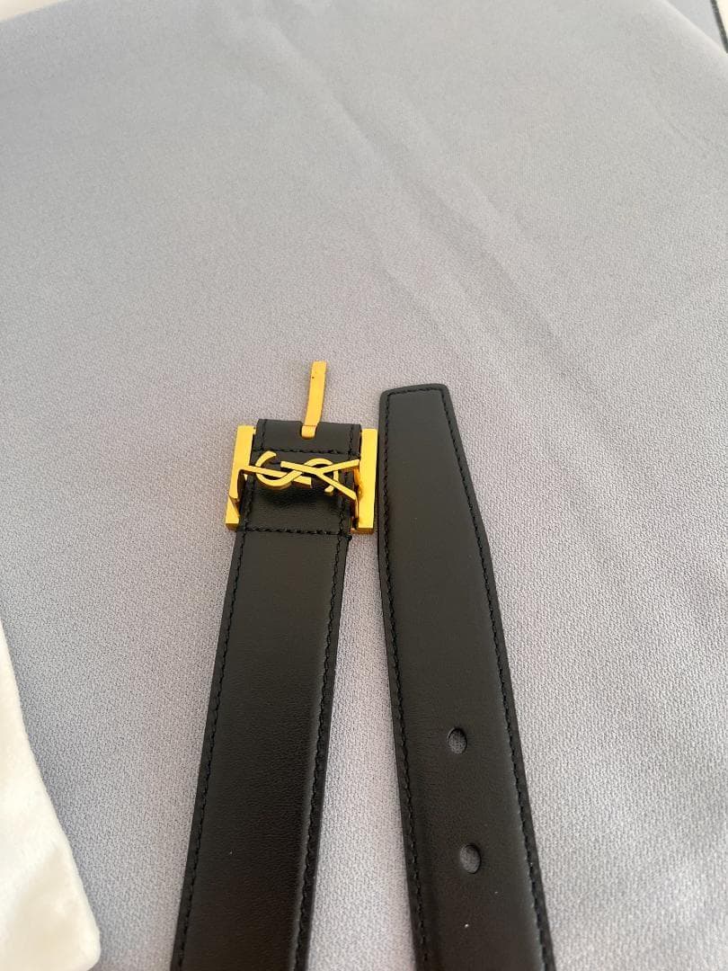 サンローラン ブラック レザー ベルト