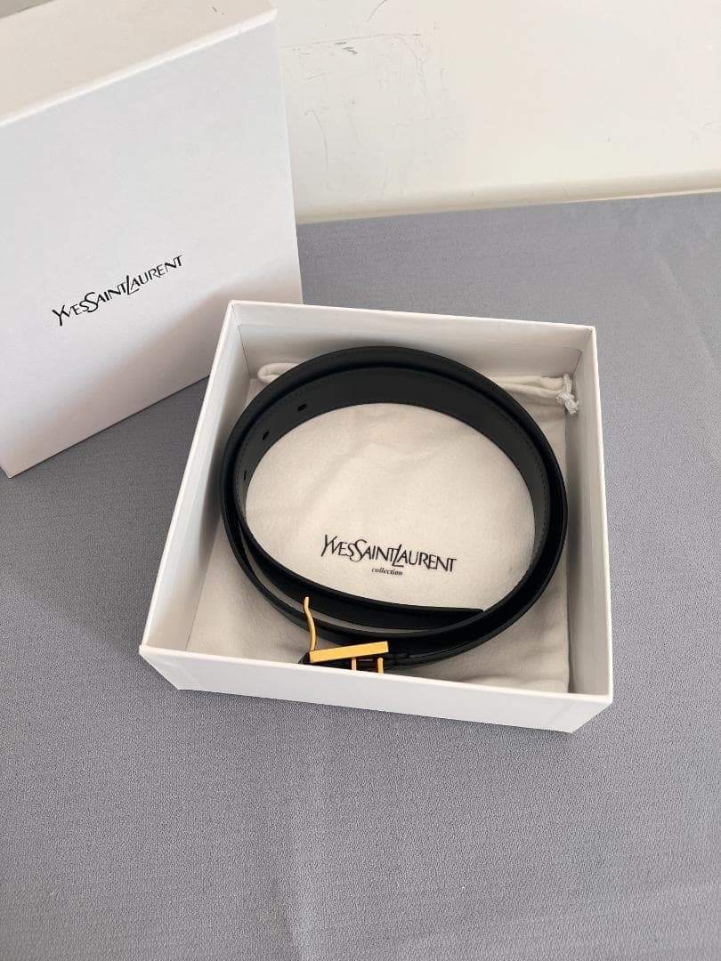 サンローラン ブラック レザー ベルト