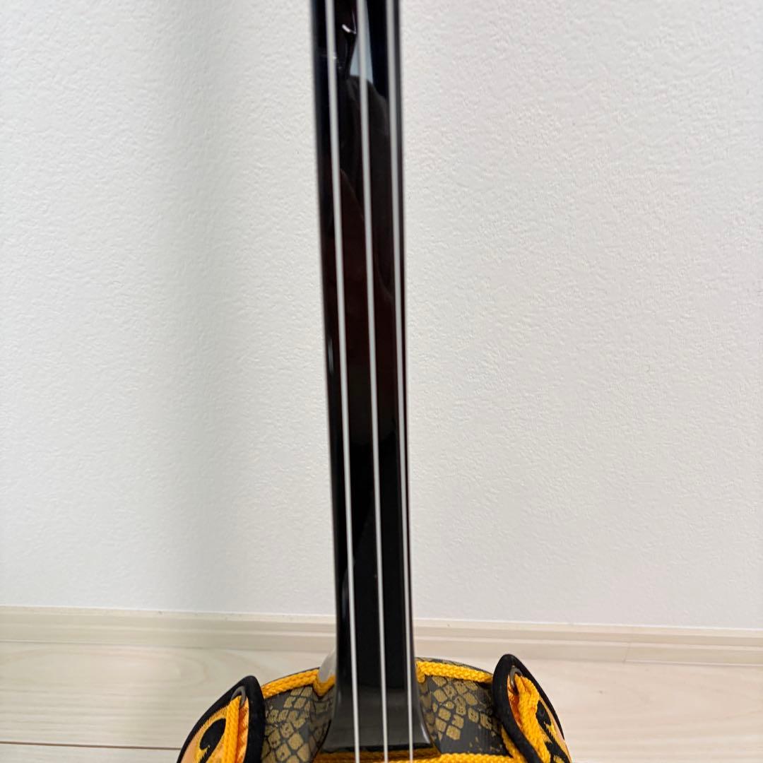 美品 三味線 蛇皮合皮