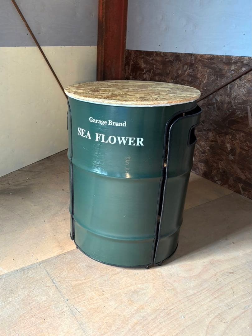 ドラム缶リメイクテーブルinチェア　☆送料無料☆