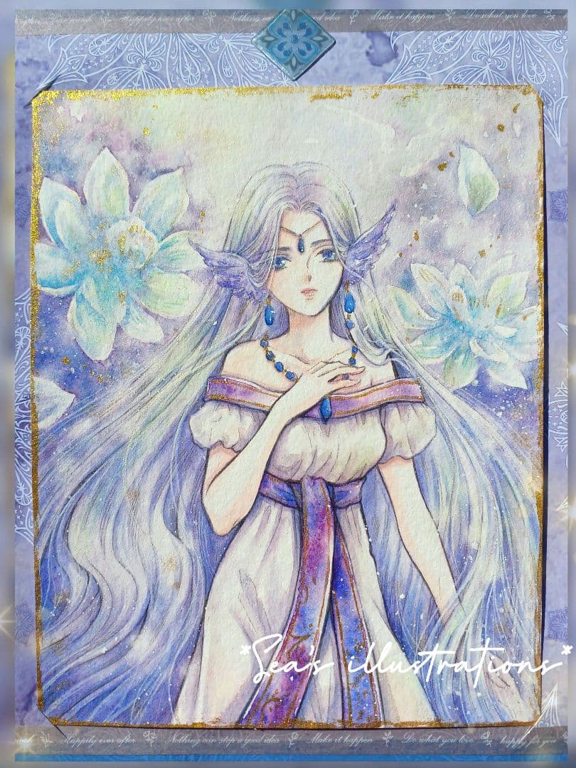 ◇紫羽の妖精◇手描きイラスト