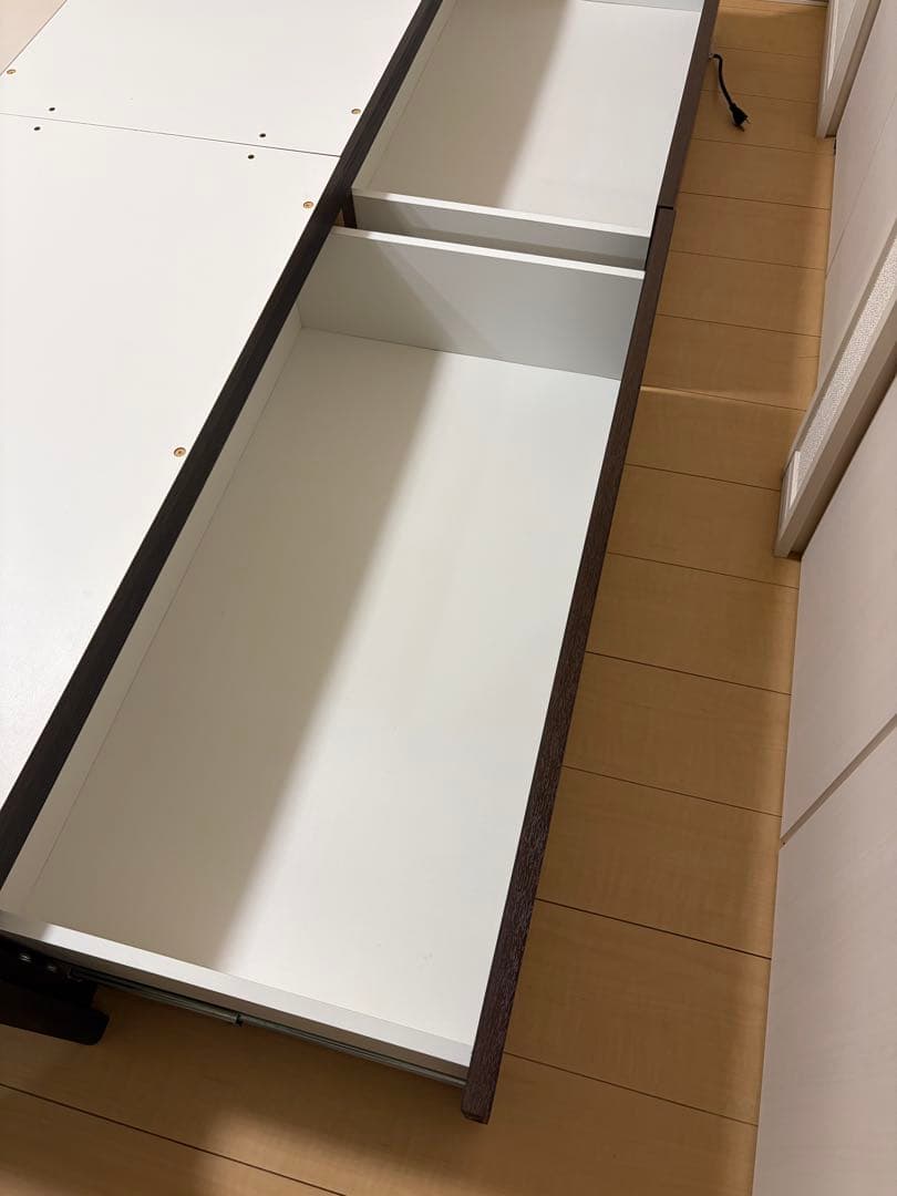 【匿名配送】ニトリ　ダブルベッド　フレーム　ダークブラウン