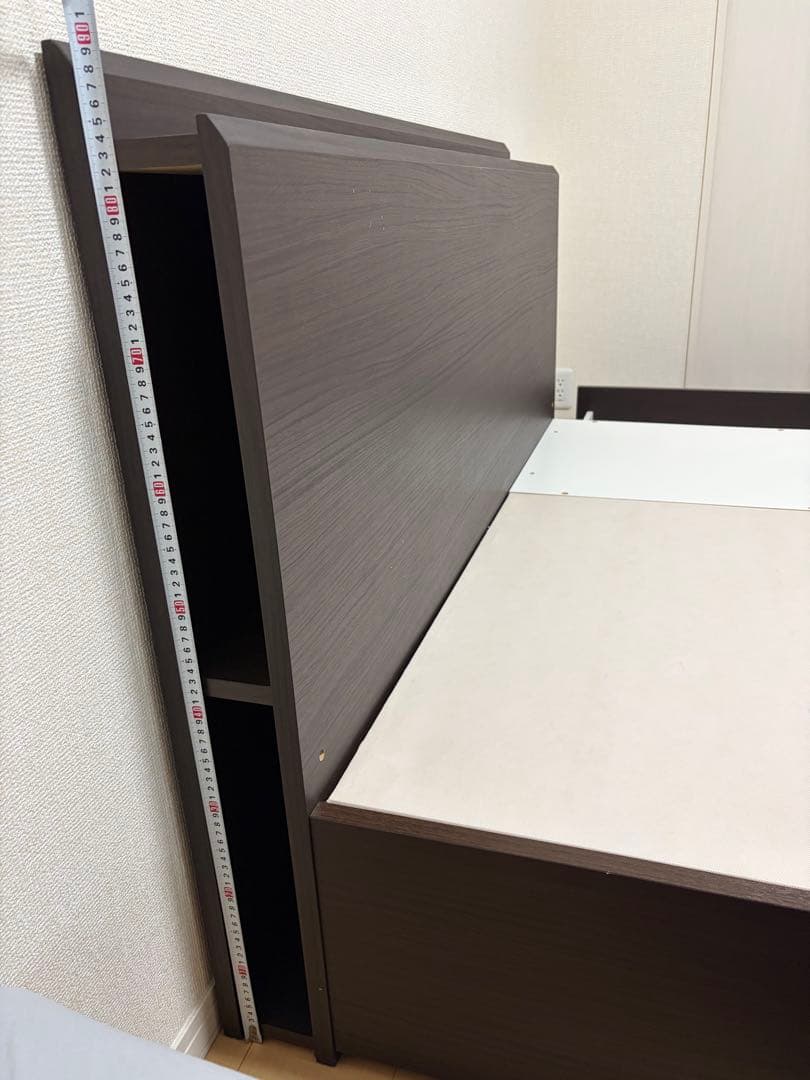 【匿名配送】ニトリ　ダブルベッド　フレーム　ダークブラウン