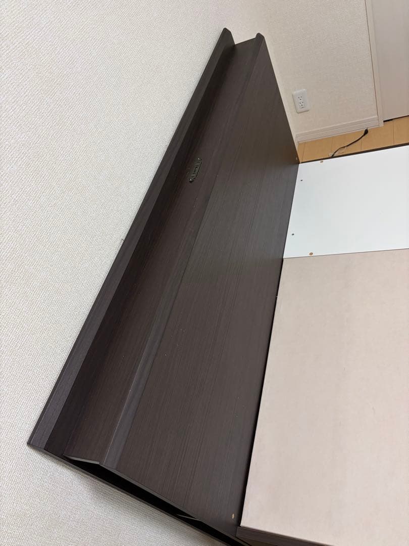 【匿名配送】ニトリ　ダブルベッド　フレーム　ダークブラウン