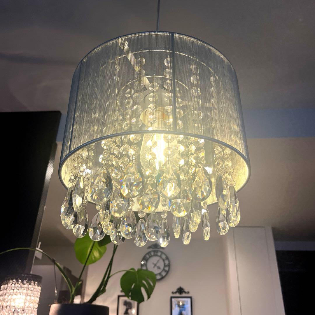 可愛すぎるシャンデリア ペンダントシャンデリア クリスタルガラス 1灯 LED