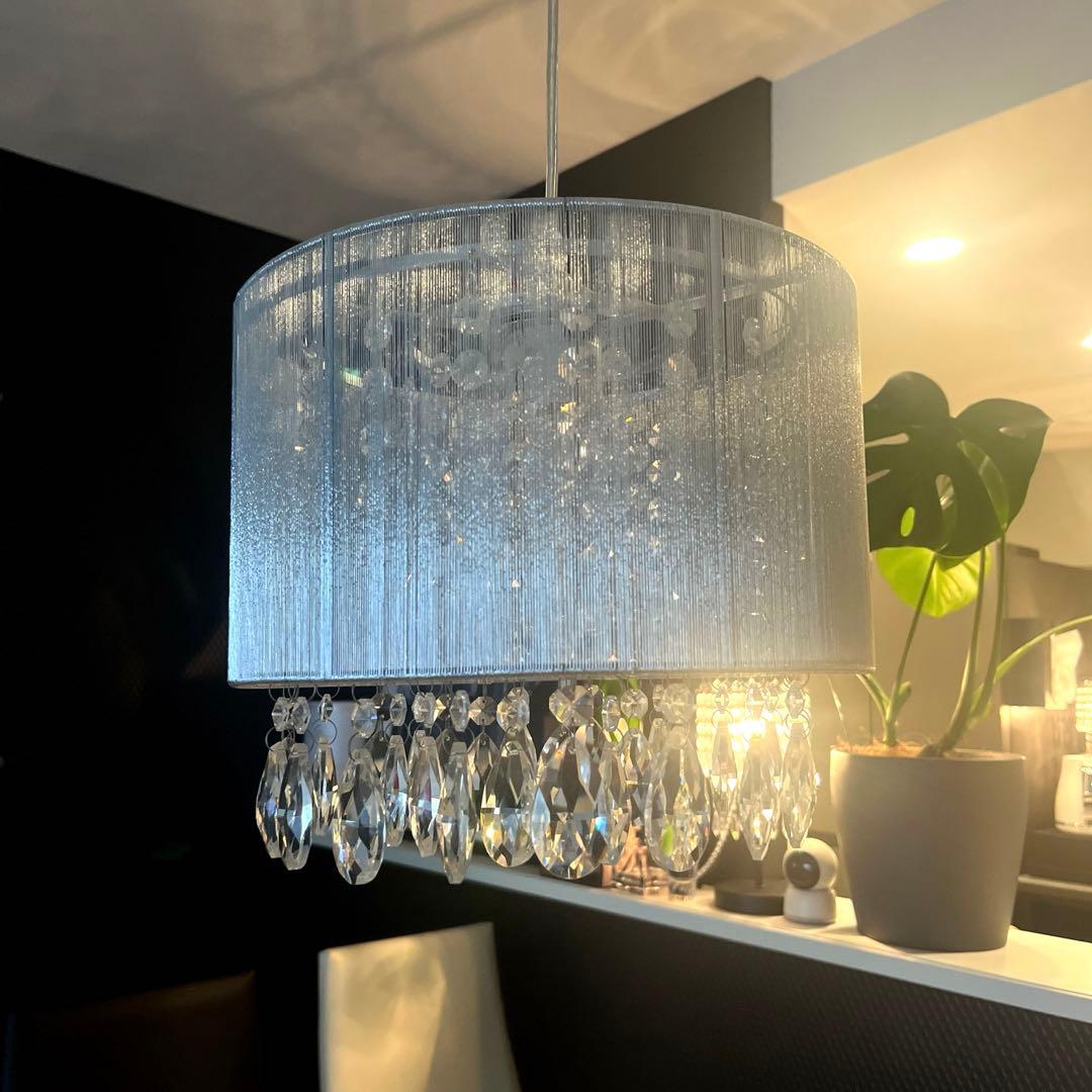可愛すぎるシャンデリア ペンダントシャンデリア クリスタルガラス 1灯 LED