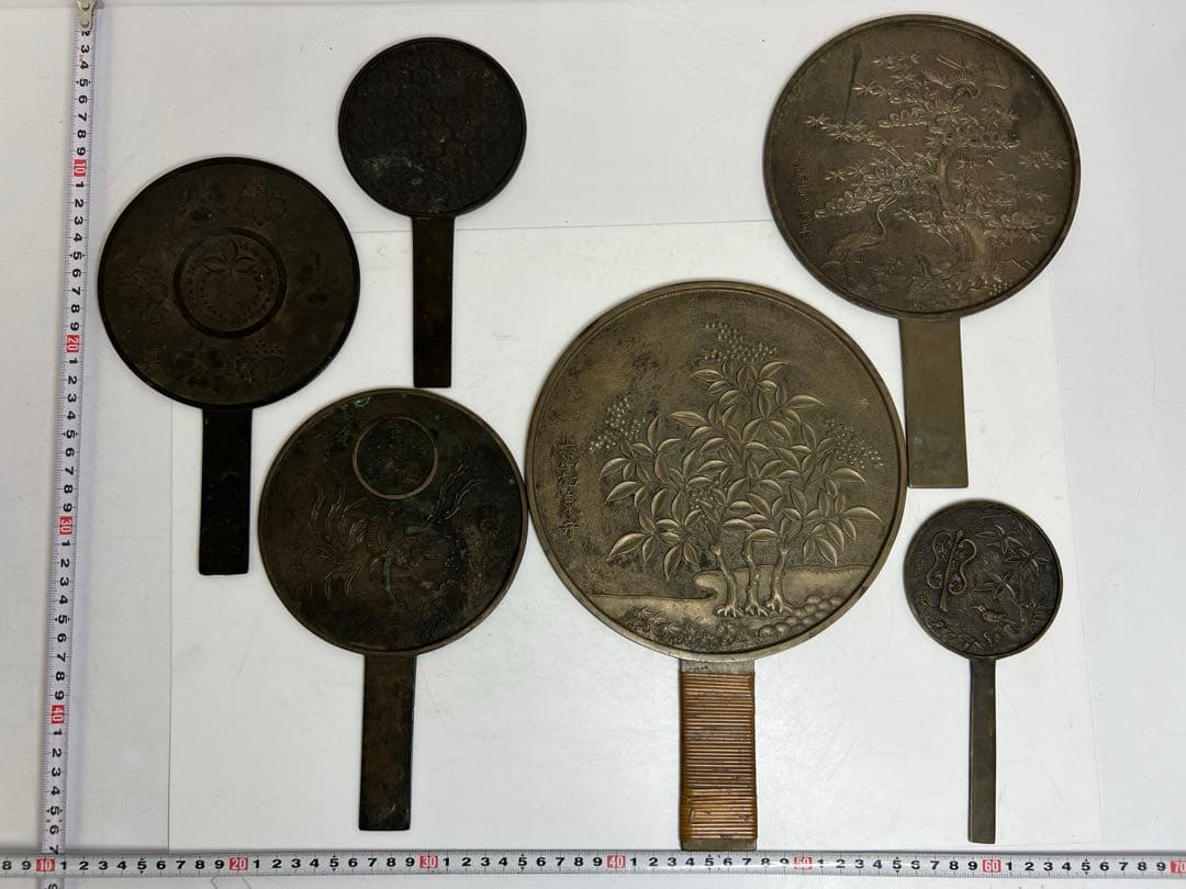 銅鏡　古鏡　６点　在銘　2031g 東K8-0227②タトコニ