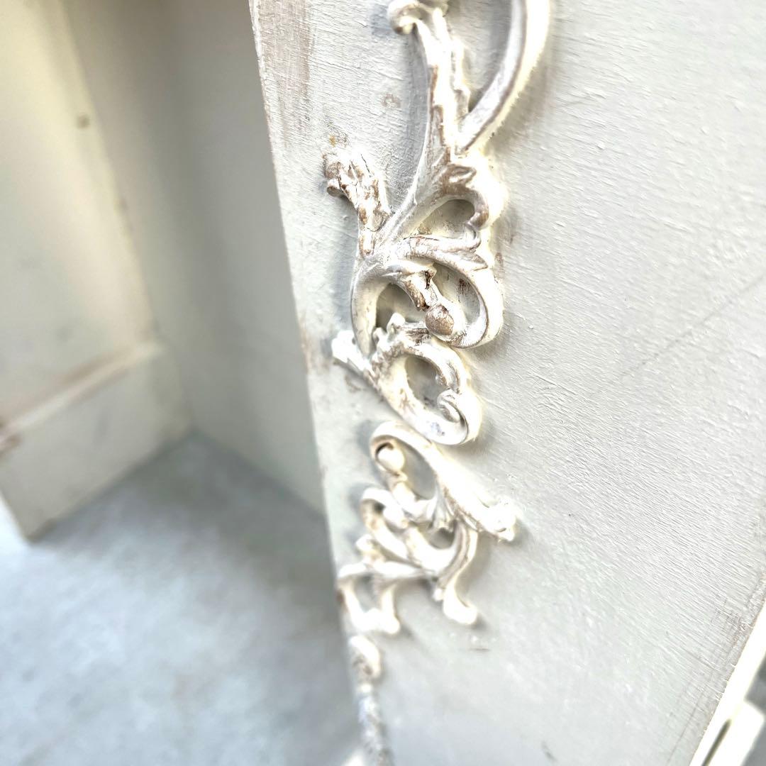 アンティーク　シャビー マントルピース 装飾棚 ホワイトアルル コベントガーデン