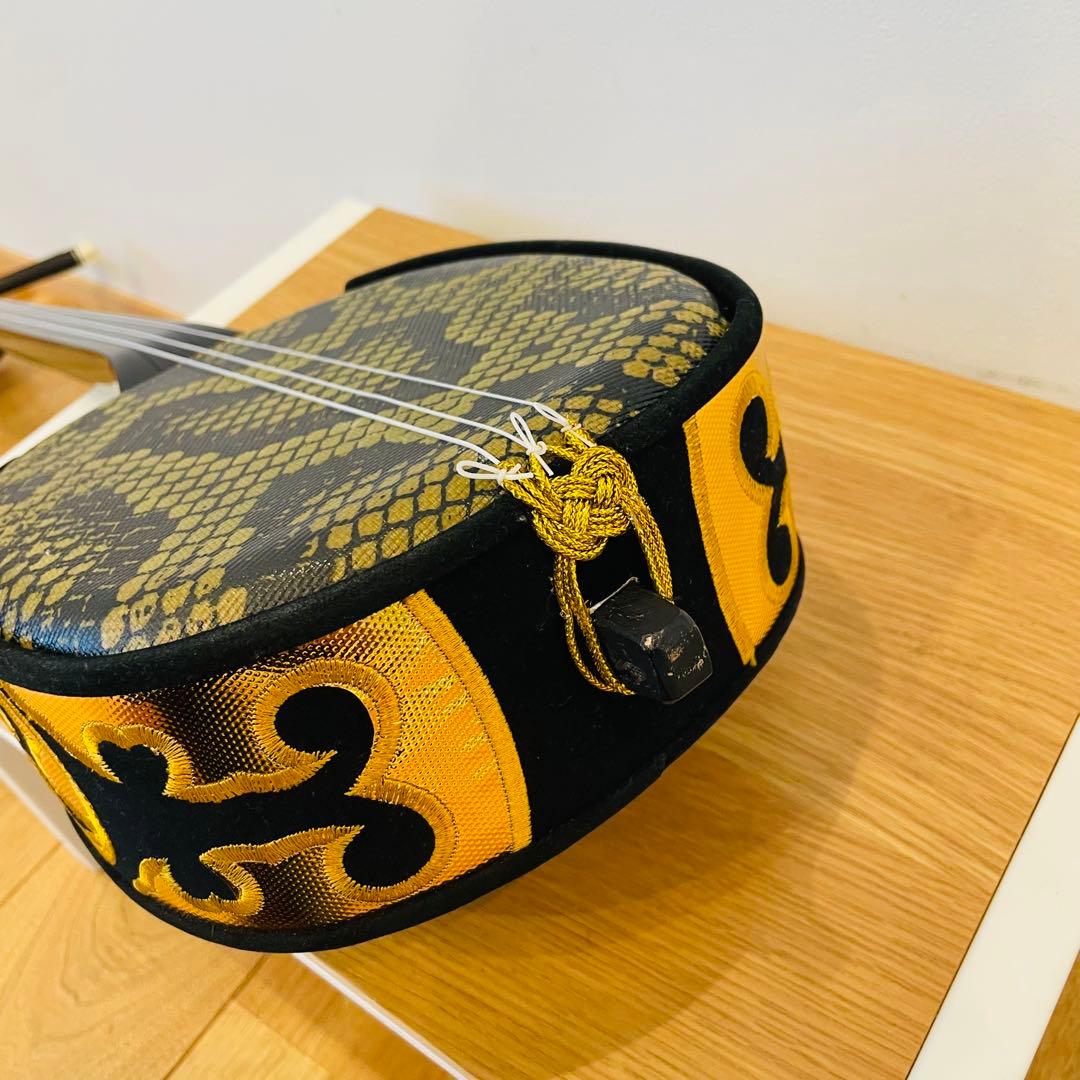 良品 本格 沖縄三線 蛇味線 沖縄三味線 初心者 人工革 ヘビ