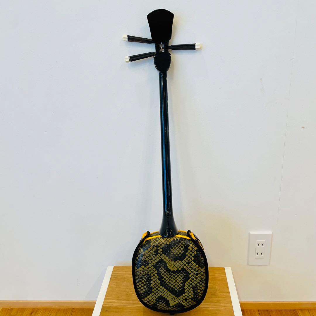 良品 本格 沖縄三線 蛇味線 沖縄三味線 初心者 人工革 ヘビ