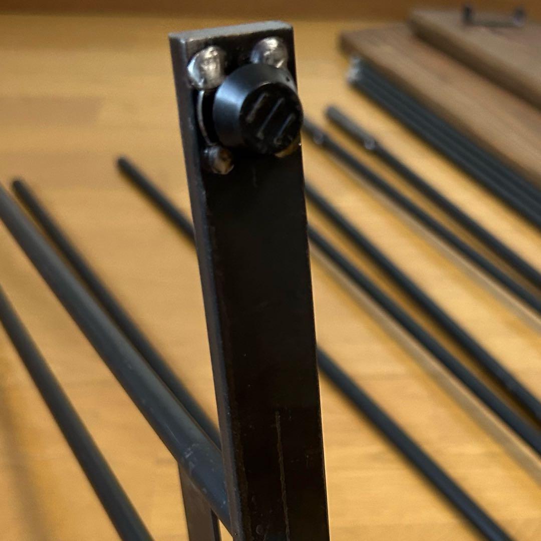 ハンガーラック　スリム　コンパクト アンティーク風　古材　アイアン家具