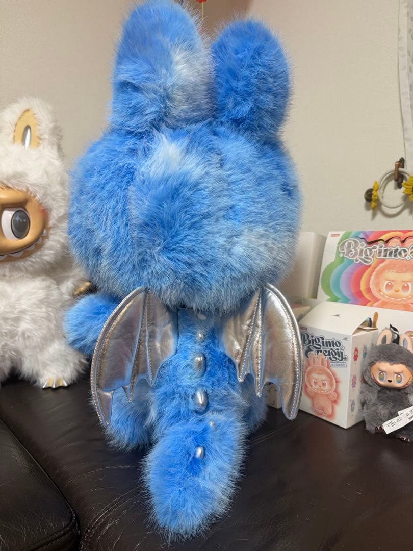 超特大60cmジモモ スカイブルー 羽付きスペシャルオーダー