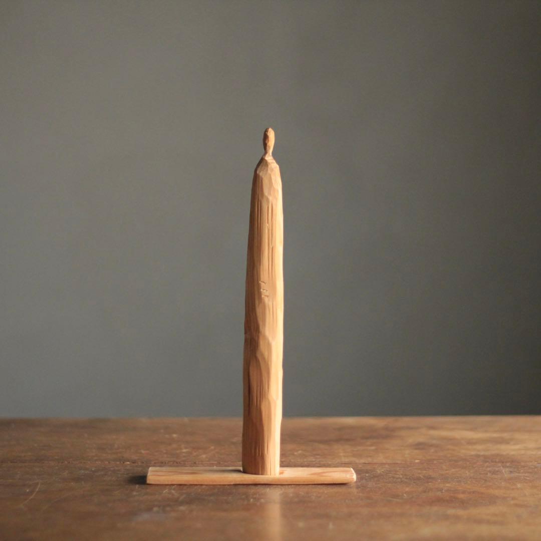 木彫 立体作品 人物像 現代美術 オブジェ