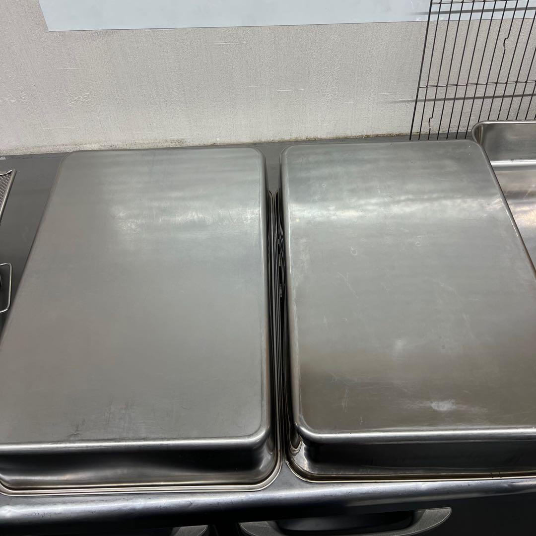 【まとめ売り】ステンレス深型組バット 、角バット（網付き）、トングなど