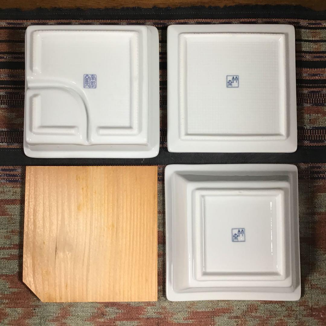 龍峰　竹斎×南風×越前漆器　『みかえし　椿柳』　千筋　弁当箱　内皿4枚あり