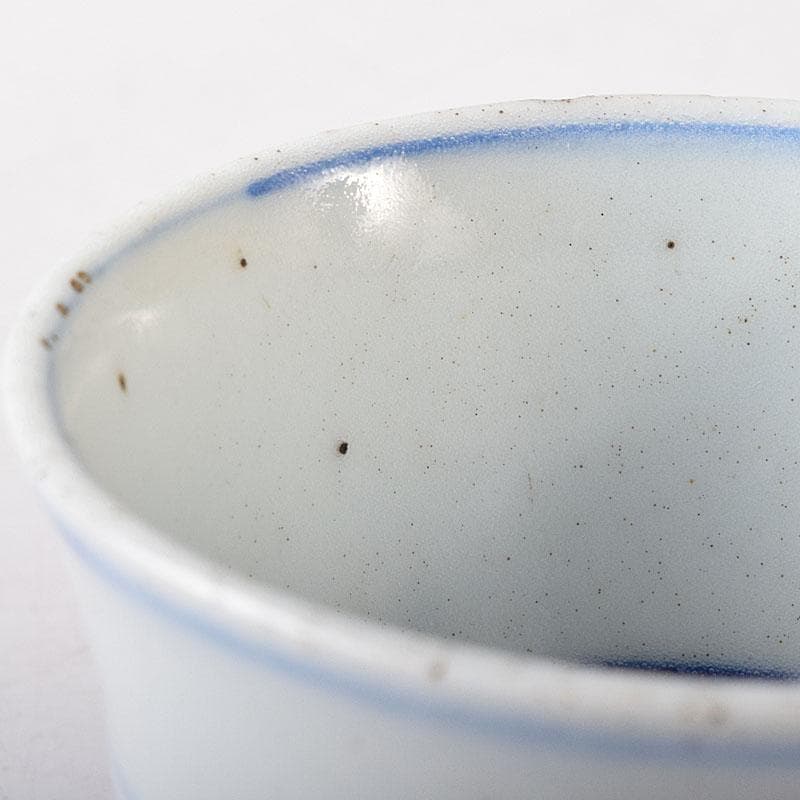 水越与三兵衛作　染付　松竹梅文　茶器　酒盃　ぐい呑　時代箱　C　R8345